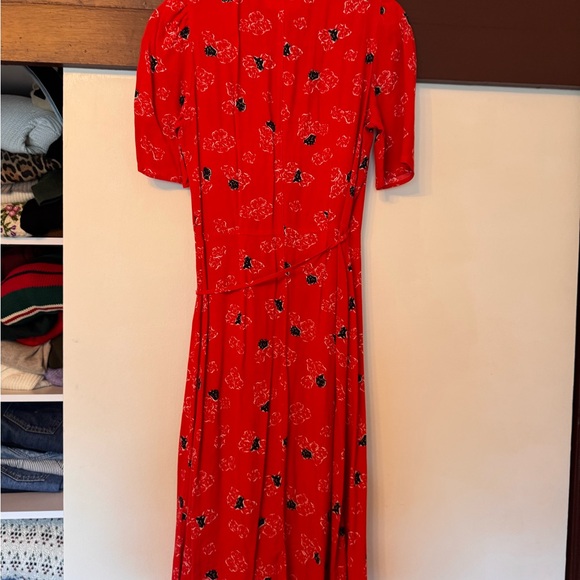 Rouje Red Gabin Floral Midi Wrap Dress - Picture 8 of 9
